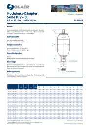 Hochdruck-Dämpfer Serie IHV – CE - Olaer AG