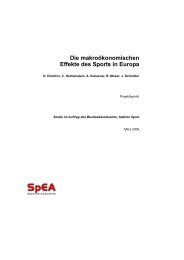 Die makroökonomischen Effekte des Sports in ... - Sportministerium