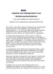 Legende vom Alpingendarm zum Gendarmerieschullehrer - QTH.at