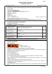 Material Safety Data Sheet