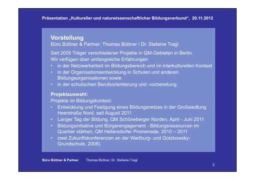 Büro Büttner & Partner Thomas Büttner, Dr. Stefanie Tragl
