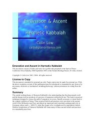 Emanation & Ascent in Hermetic Kabbalah - Colin's Hermetic ...