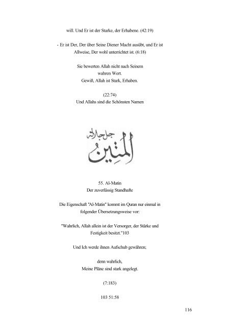 Und Allahs sind die Schönsten Namen (PDF) - Way to Allah