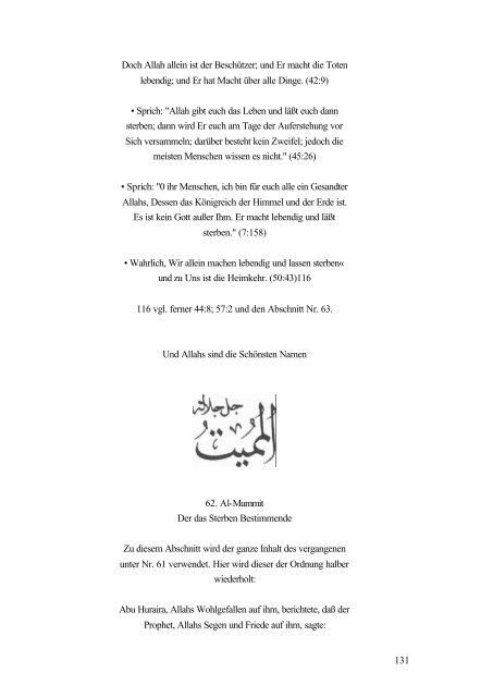 Und Allahs sind die Schönsten Namen (PDF) - Way to Allah