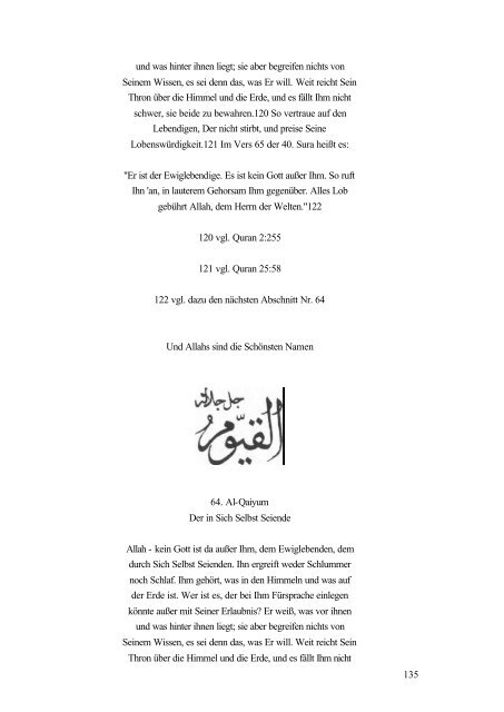 Und Allahs sind die Schönsten Namen (PDF) - Way to Allah