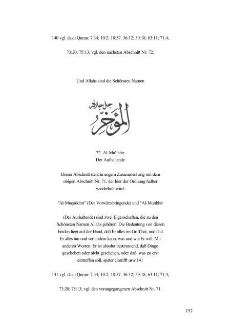 Und Allahs sind die Schönsten Namen (PDF) - Way to Allah