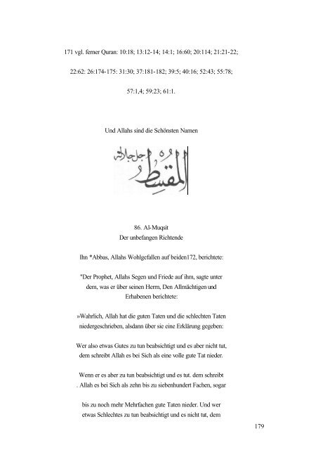 Und Allahs sind die Schönsten Namen (PDF) - Way to Allah