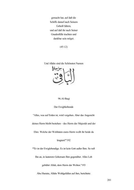 Und Allahs sind die Schönsten Namen (PDF) - Way to Allah