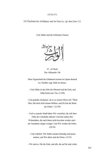 Und Allahs sind die Schönsten Namen (PDF) - Way to Allah