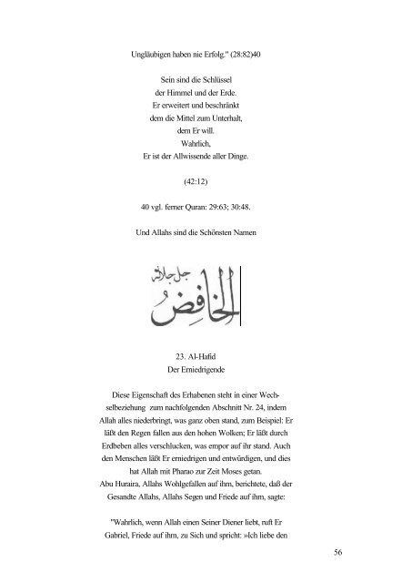 Und Allahs sind die Schönsten Namen (PDF) - Way to Allah