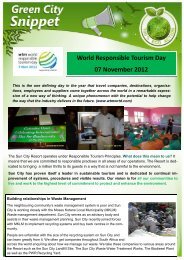 World Responsible Tourism Day - Sun International