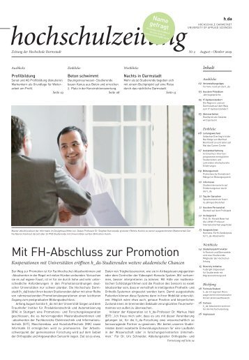 Mit FH-Abschluss zur Promotion - h_da - Hochschule Darmstadt