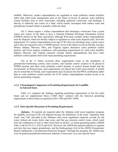 Coal Combustion Waste Management at - DOE - Fossil Energy ...