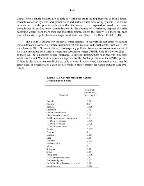 Coal Combustion Waste Management at - DOE - Fossil Energy ...