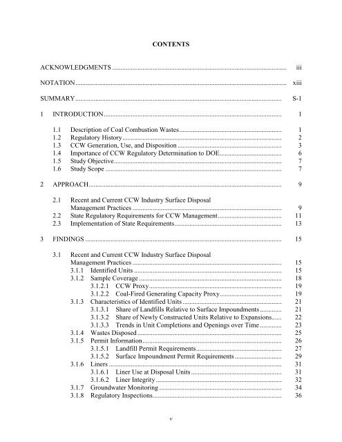 Coal Combustion Waste Management at - DOE - Fossil Energy ...