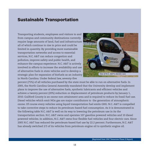 Greening Sustainability Brochure - North Carolina A&T State ...