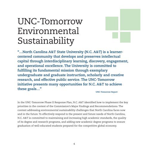 Greening Sustainability Brochure - North Carolina A&T State ...