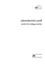 Jahresbericht 2008 - Das Archiv für Zeitgeschichte - ETH Zürich