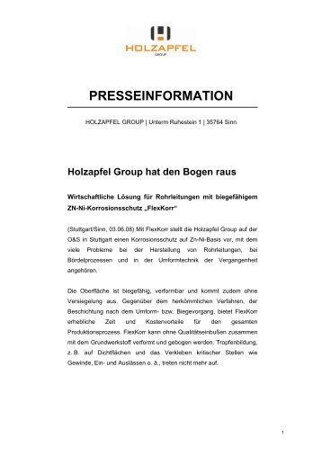 presseinformation - Holzapfel Group