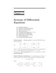 Systems of Differential Equations