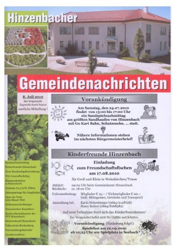 Gemeindenachrichten vom (1,68 MB) - Hinzenbach