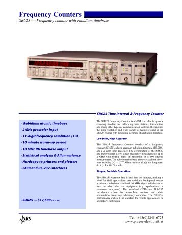 Frequency Counters - Prager Elektronik