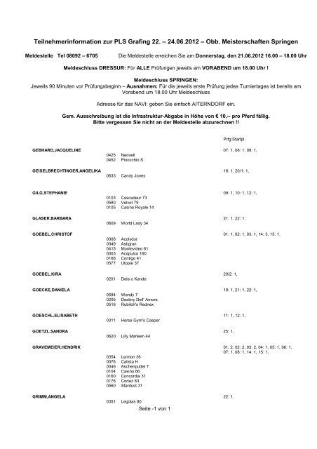 Grafing Teilnehmerinfo 2012 - die meldestelle