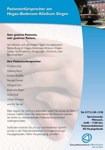 Flyer der Patientenfürsprecher (215 KB) - Gesundheitsverbund HBH ...