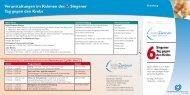 Veranstaltungen im Rahmen des 6. Singener  Tag gegen den Krebs