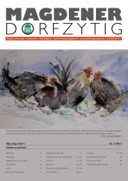 Ausgabe 1/2011 - Magdener Dorfzytig