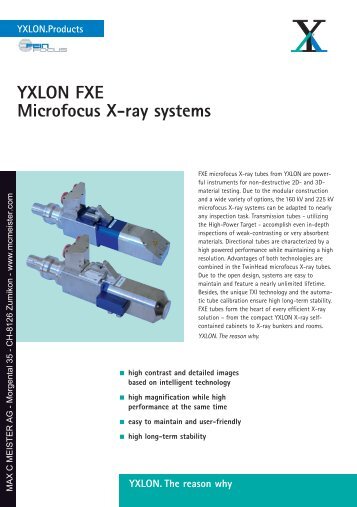 YXLON FXE Microfocus X-ray systems - Max C Meister AG