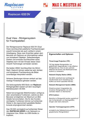 Rapiscan 632 DV - Max C Meister AG