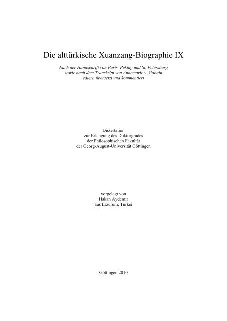 phd thesis university of goettingen