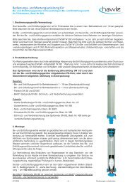 Bedienungsanleitung - Hawle Armaturen