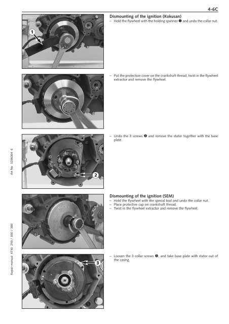 250/300/380 sx,mxc,exc repair manual engine - Tanga Moteurs