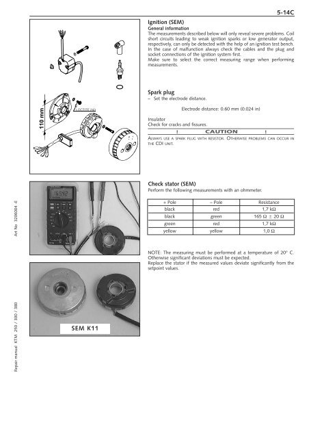 250/300/380 sx,mxc,exc repair manual engine - Tanga Moteurs