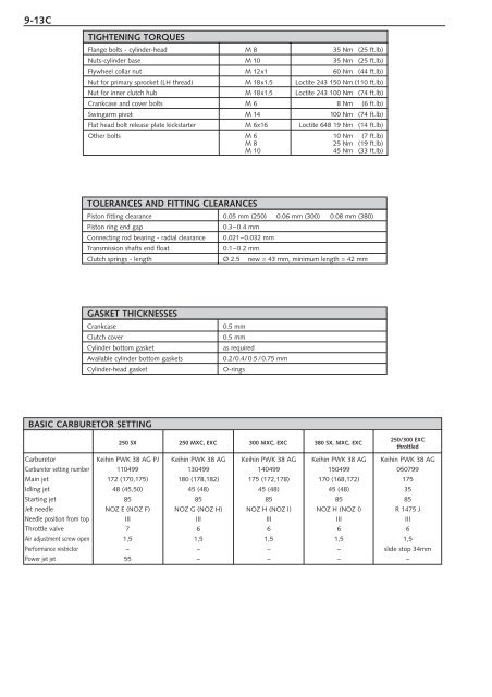 250/300/380 sx,mxc,exc repair manual engine - Tanga Moteurs