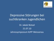 Depressive Störungen bei suchtkranken Jugendlichen