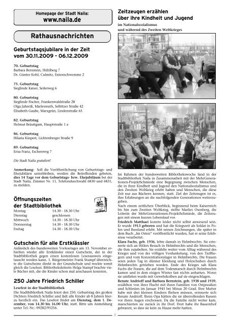 Ausgabe 48/2009 vom 27.11.2009 - Stadt Naila