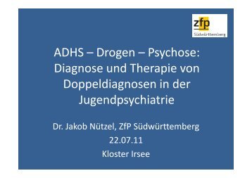 Drogen - Psychose - Bildungswerk Irsee