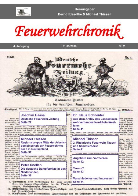 2008 - 02 Deutsche Feuerwehr-Zeitung - Feuerwehrchronik