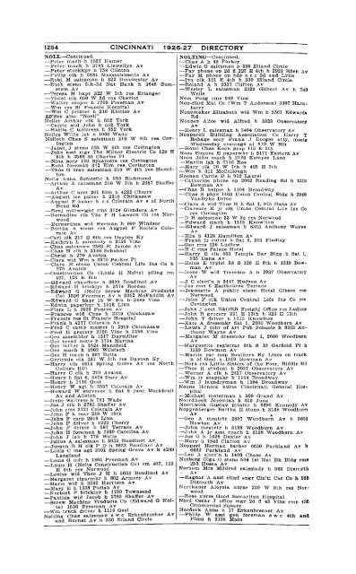 1284 CINCINNATI 1926-27 DIRECTORY - Virtual Library of the ...