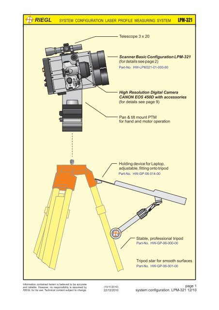 system configuration. LPM-321 - Riegl