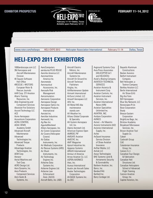Exhibitor ProsPEctus - Helicopter Association International