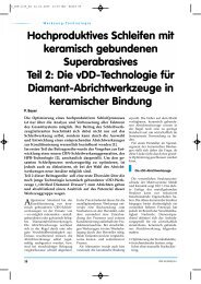 Die vDD-Technologie für Diamant-Abrichtwerkzeuge mit keramischer