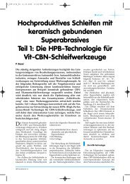 Die HPB-Technologie für Vit-CBN-Schleifwerkzeuge - Meister ...