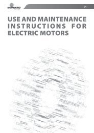 use and maintenance instructions for electric motors - Motovario