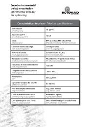 Características técnicas - Tekniske specifikationer ... - Motovario Group