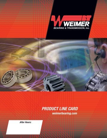 Download Product Line Card - Weimer Bearing & Transmission