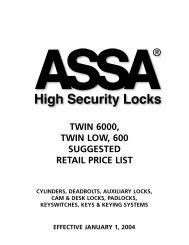 TWIN 6000, TWIN LOW, 600 - ASSA High Security Locks